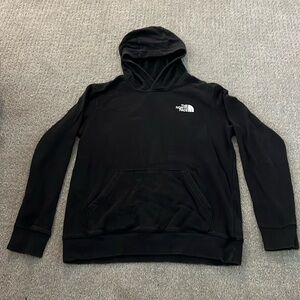Boys black North Face hoodie size large